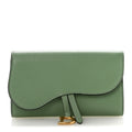 Goatskin Saddle Long Wallet Queen Mint