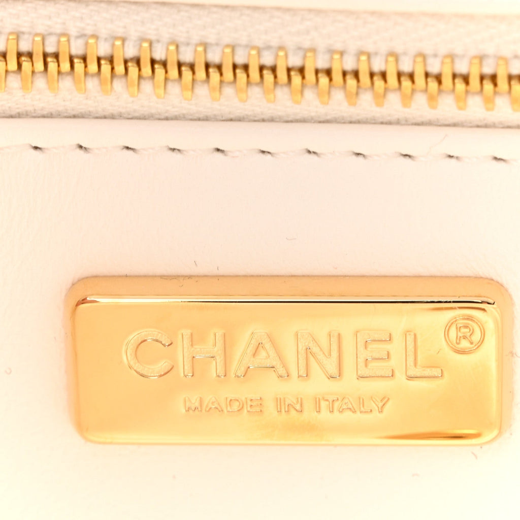 Sequin Logo CC Small Single Flap White Multicolor