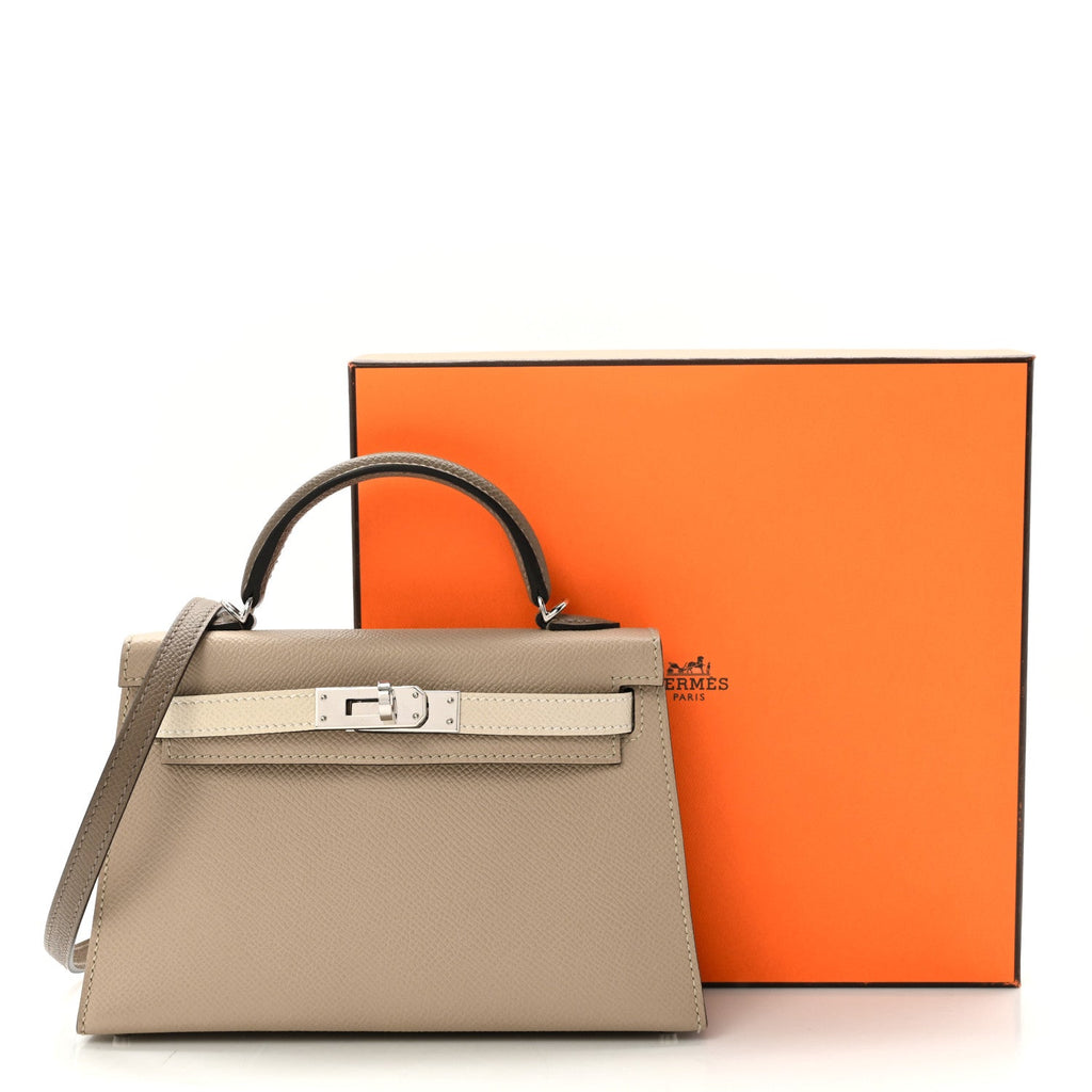 Epsom Tri-Color Mini Kelly Sellier 20 Trench Craie Etoupe