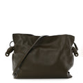 Nappa Flamenco Knot Clutch Dark Khaki