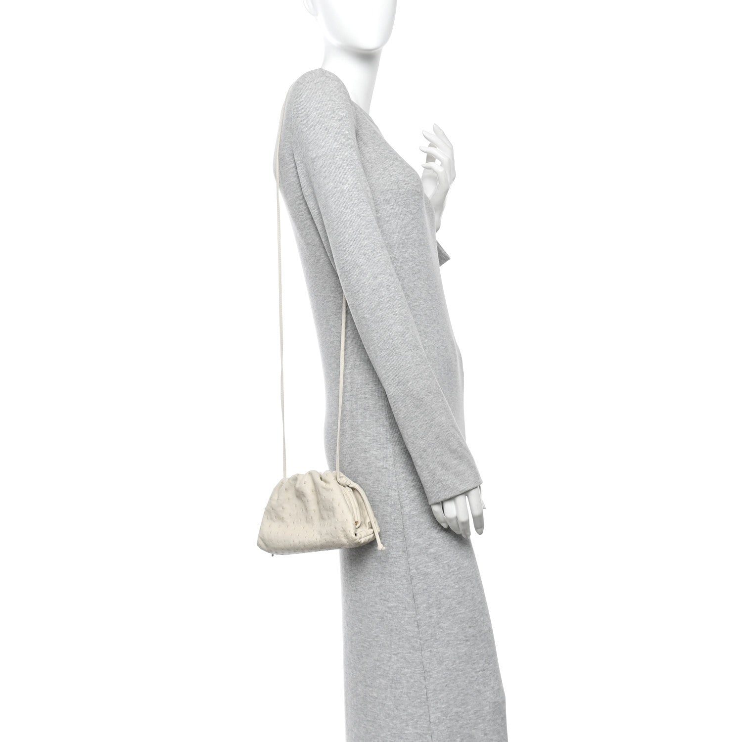Ostrich The Mini Pouch White