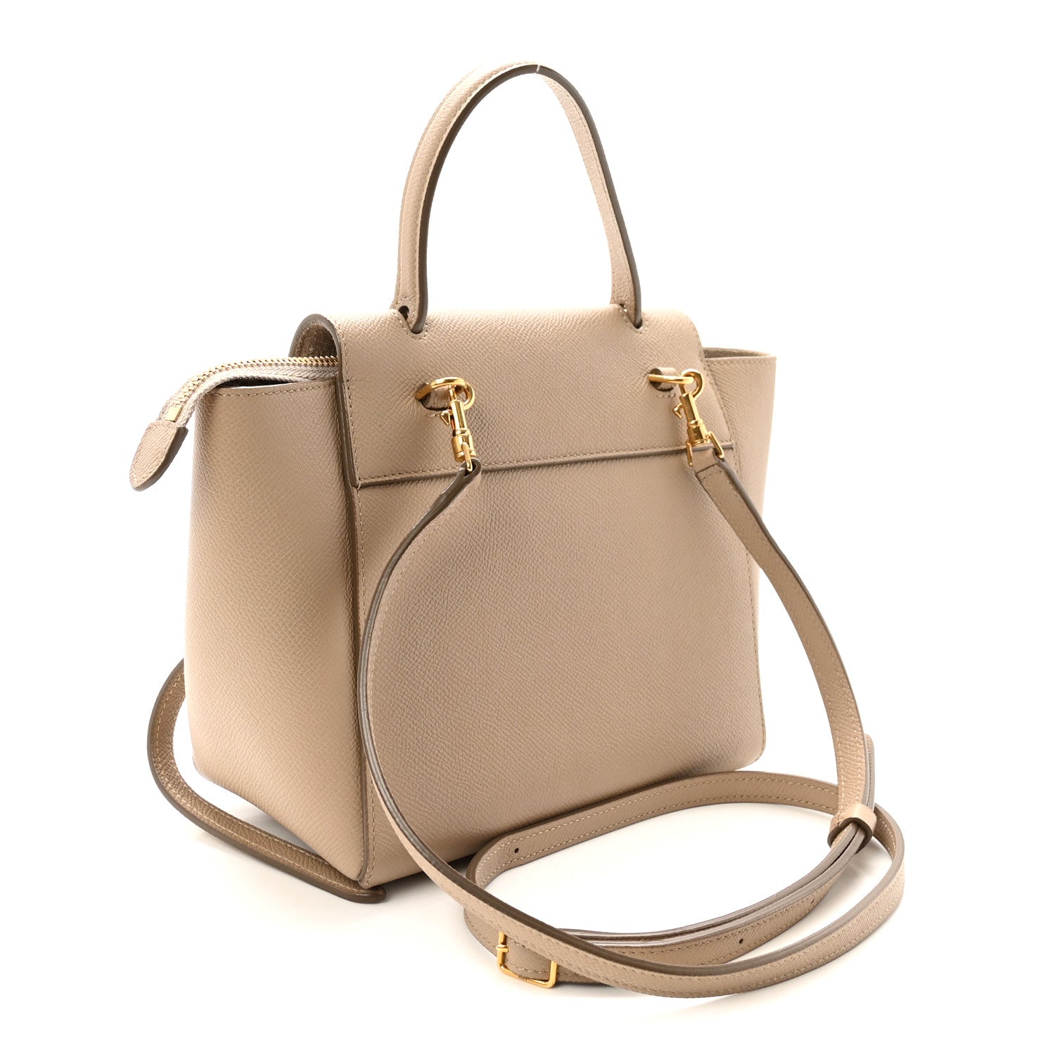 Grained Calfskin Nano Belt Bag Light Taupe