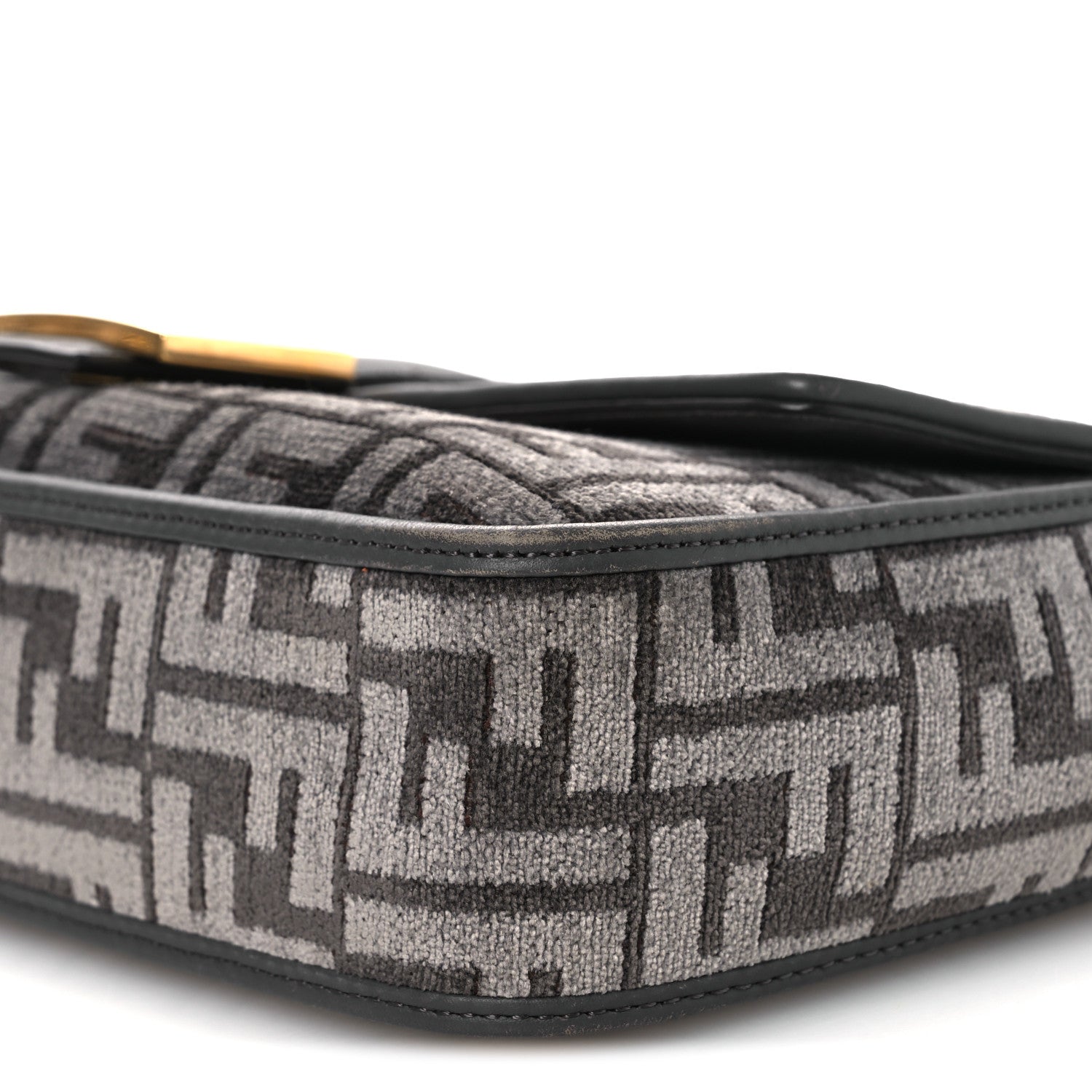 Chenille FF Embroidered Baguette Antracite Asfalto