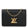 Epi Twist Belt Chain Wallet Black