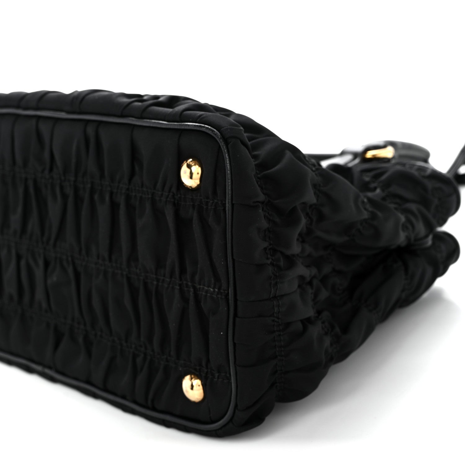 Tessuto Nylon Gaufre Small Tote Black