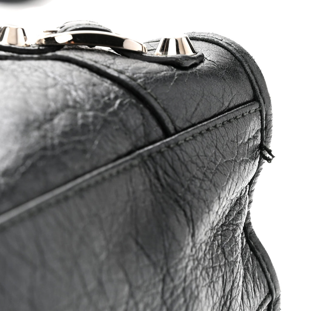 Agneau Classic Silver Hardware Mini City Black