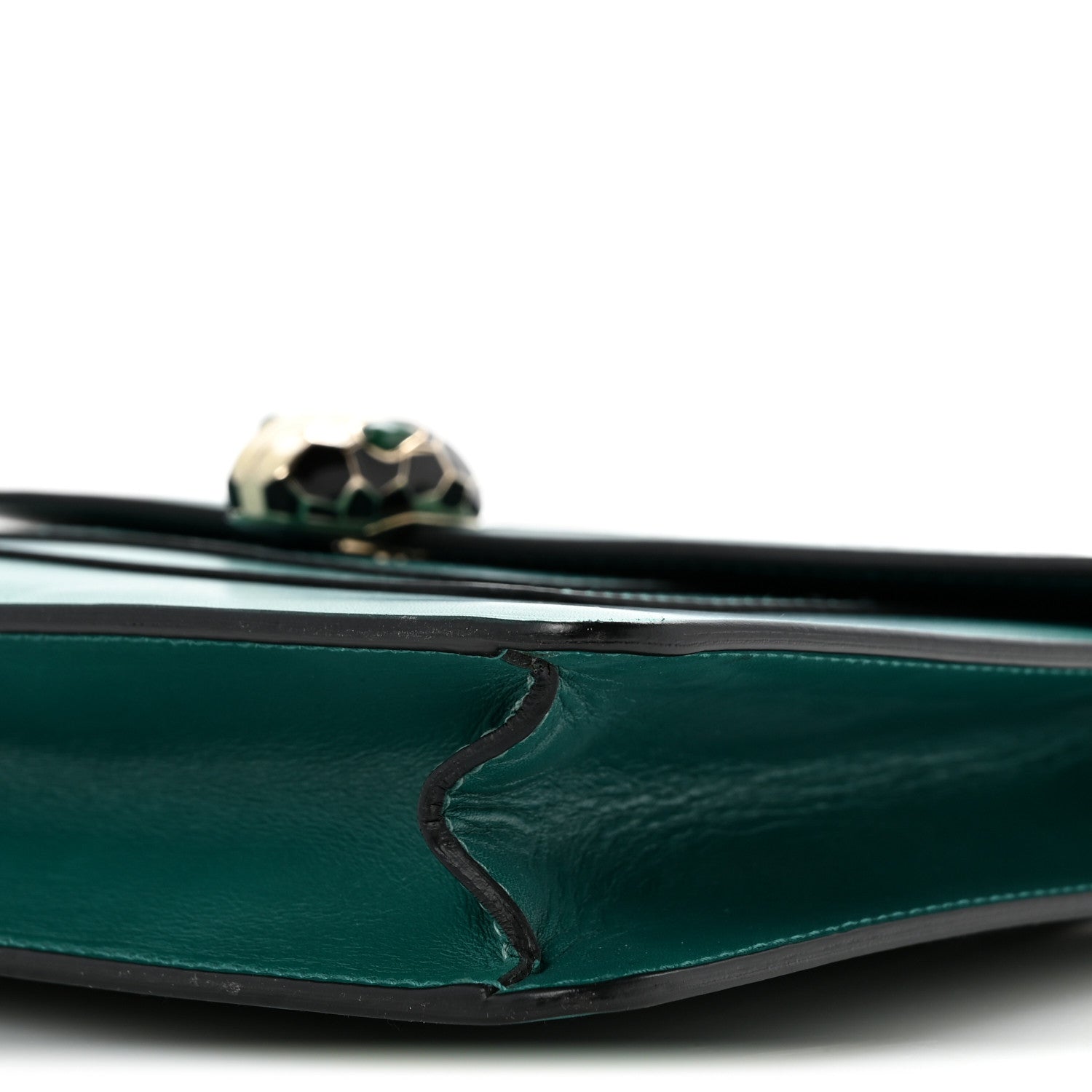 Calfskin Serpenti Forever Snake Strap Crossbody Bag Emerald Green