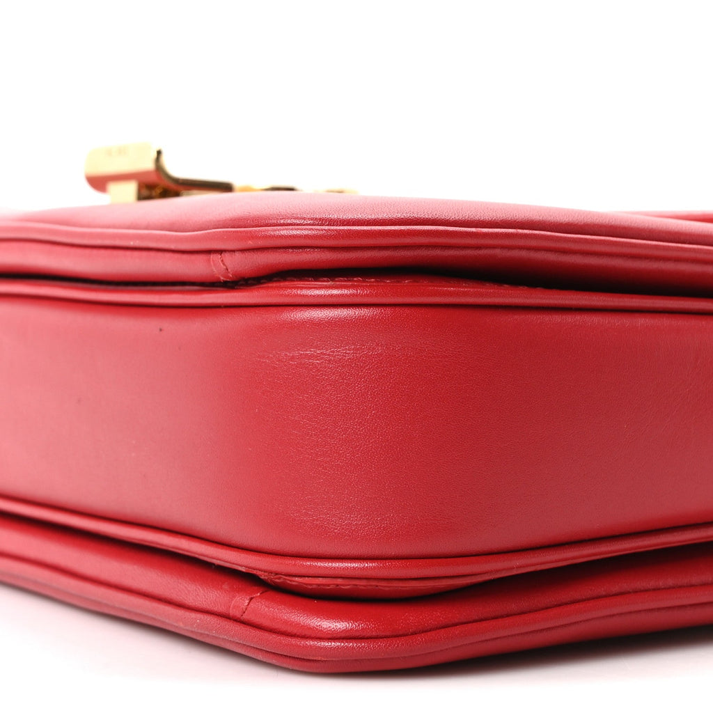 Shiny Calfskin Medium C Bag Red
