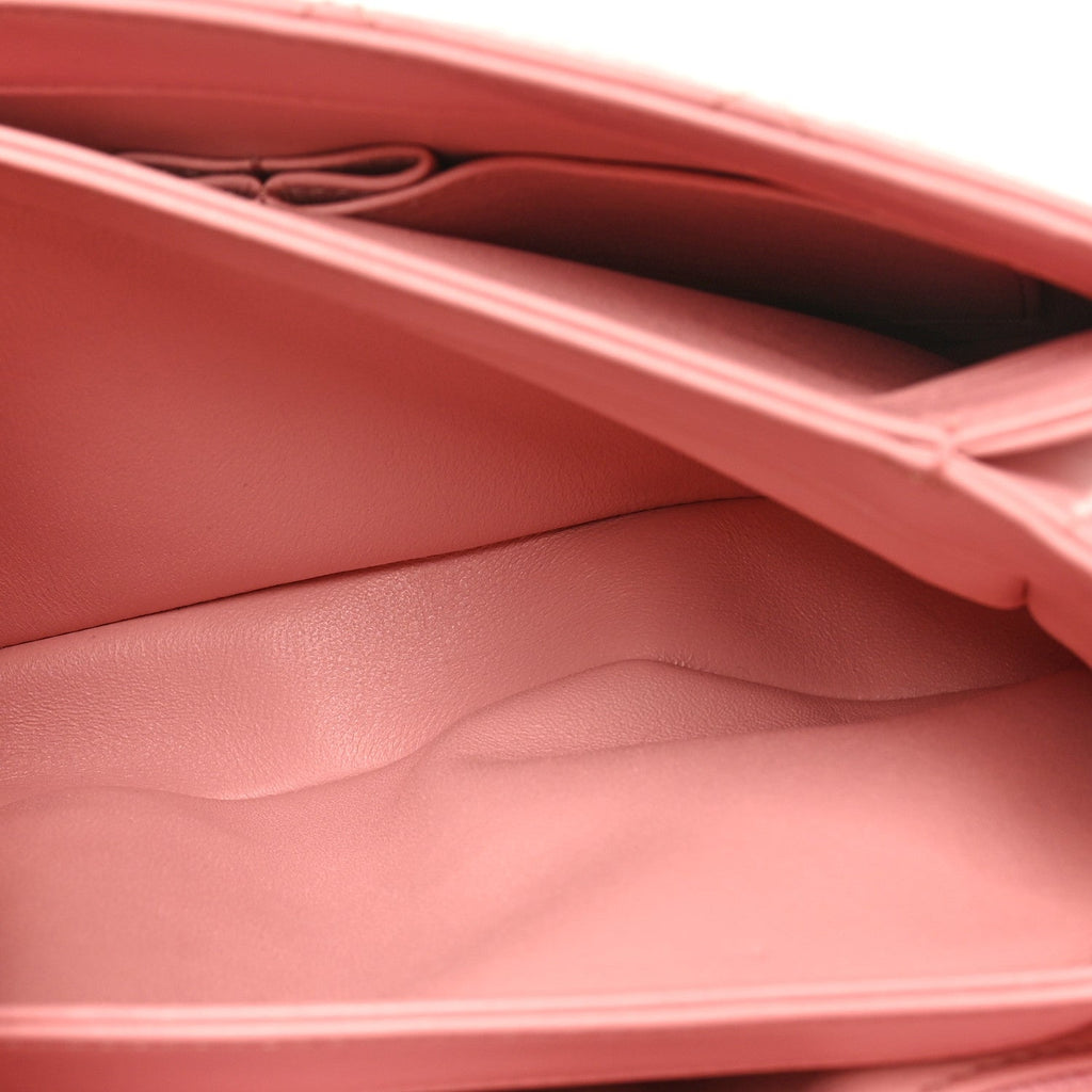 Lambskin Quilted Small Trendy CC Flap Dual Handle Bag Light Pink