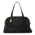 Grained Calfskin Low Key Duffle Tote Black