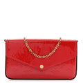Vernis Felicie Pochette Chain Wallet Cherry
