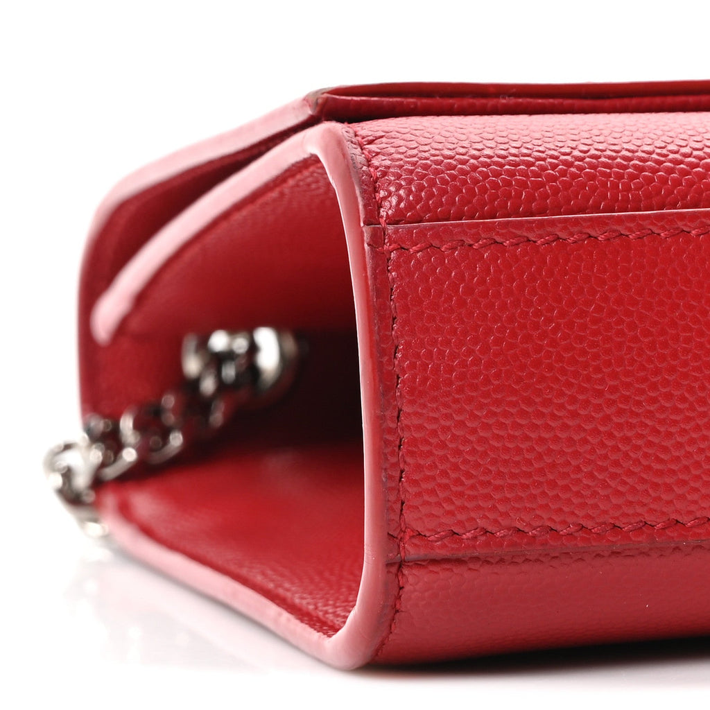 Grain De Poudre Medium Classic Monogram Kate Tassel Satchel Rouge Eros