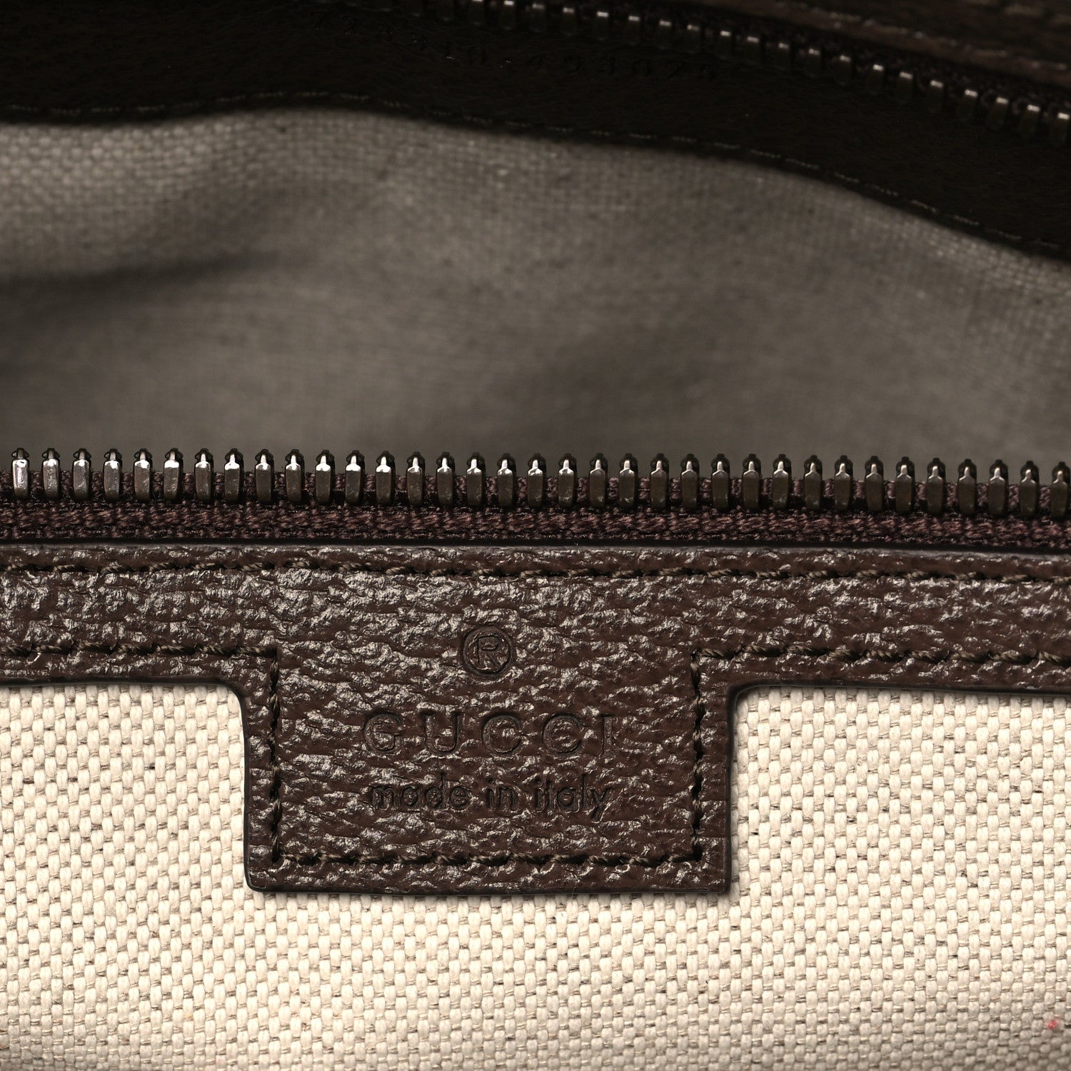 GG Supreme Monogram Textured Dollar Calfskin Web Large Savoy Bowling Bag Beige Ebony New Acero