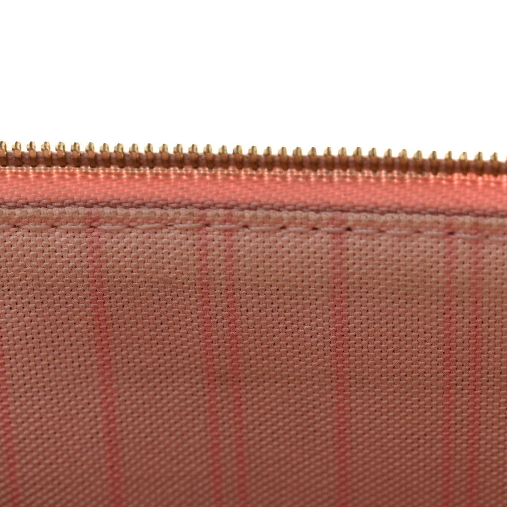 Damier Ebene Neverfull MM GM Pochette Rose Ballerine