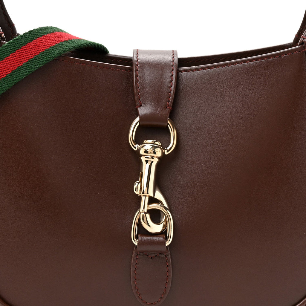 Ancora Calfskin Small Jackie Shoulder Bag Sweet Chestnut