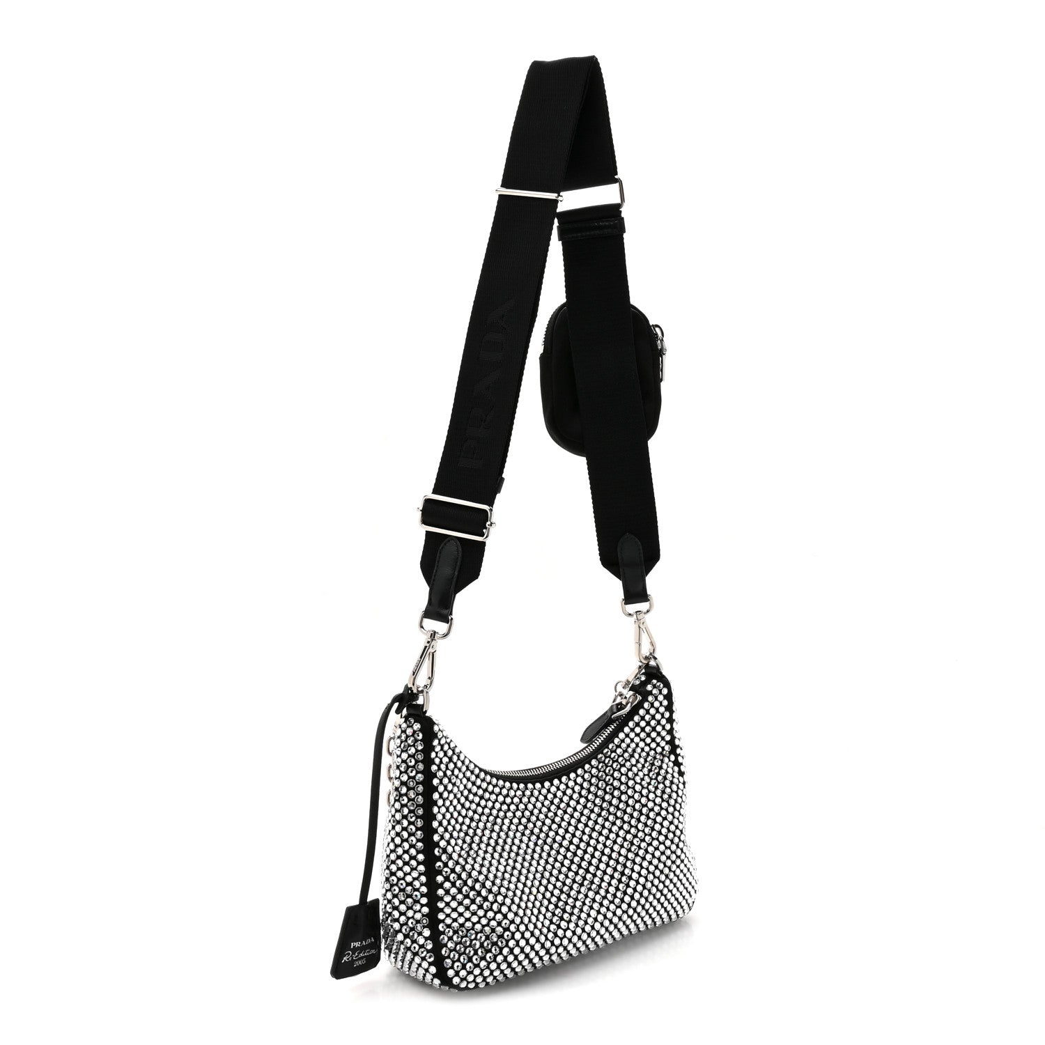 Satin Crystal Re-Edition 2005 Shoulder Bag Cristal