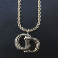 Christian Dior Logo Pendant Necklace