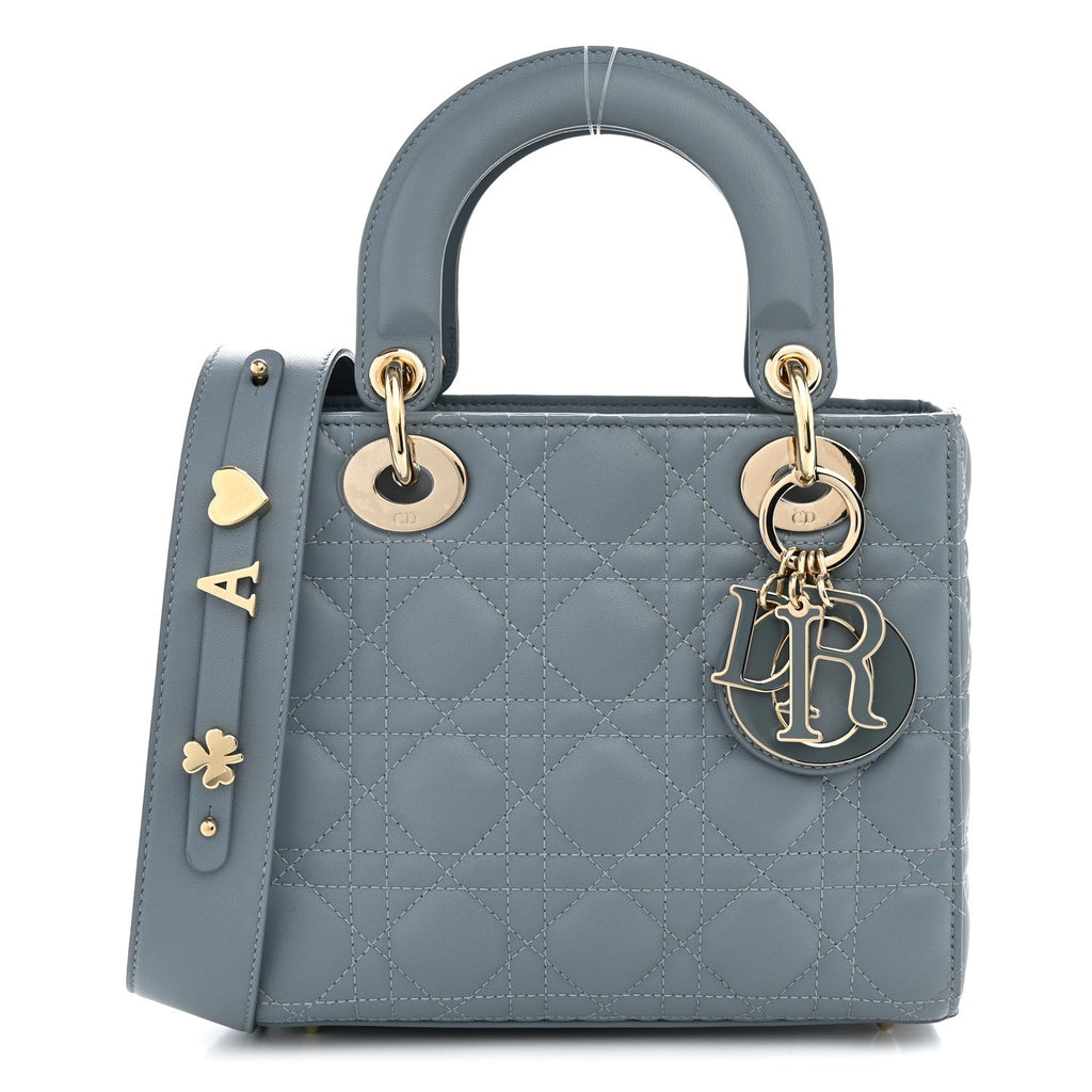 Lambskin Cannage Small My ABCDior Lady Dior Cloud Blue