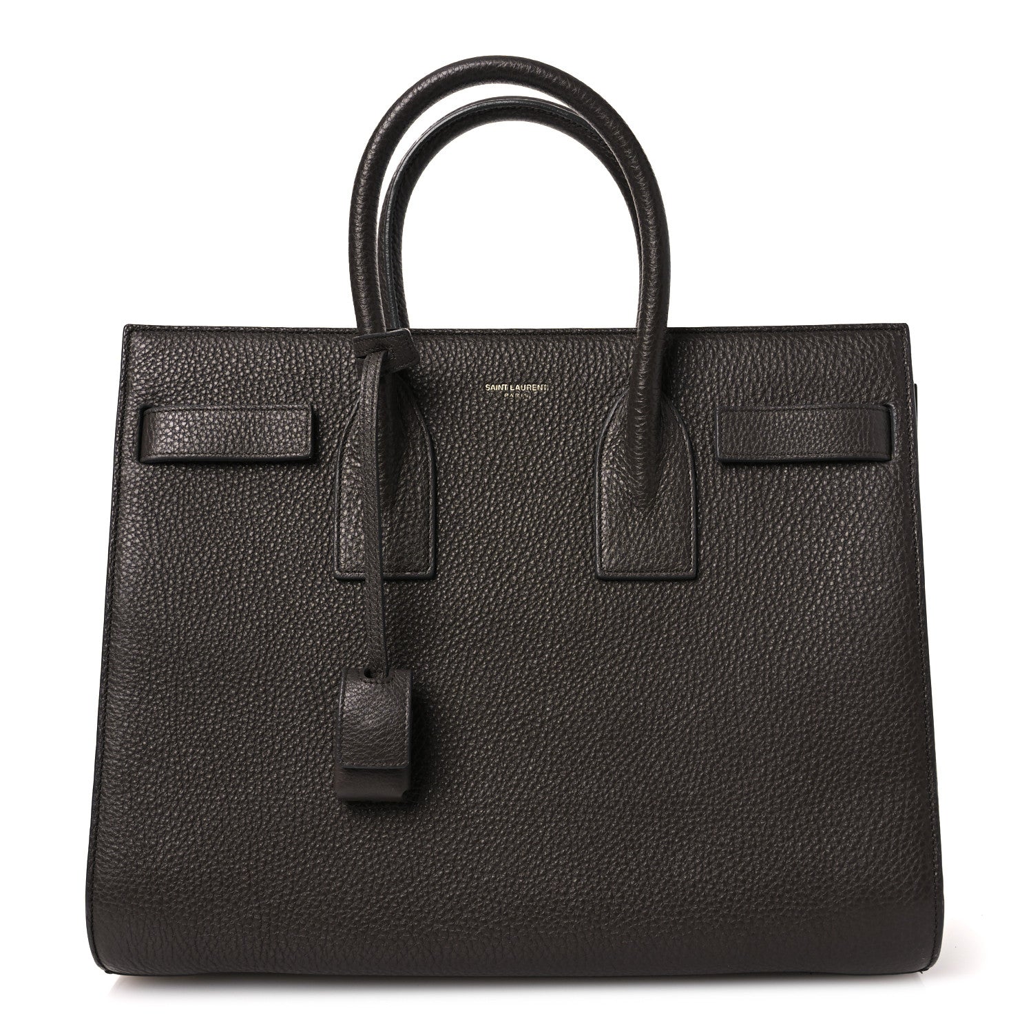 Grained Calfskin Small Sac De Jour Dark Brown