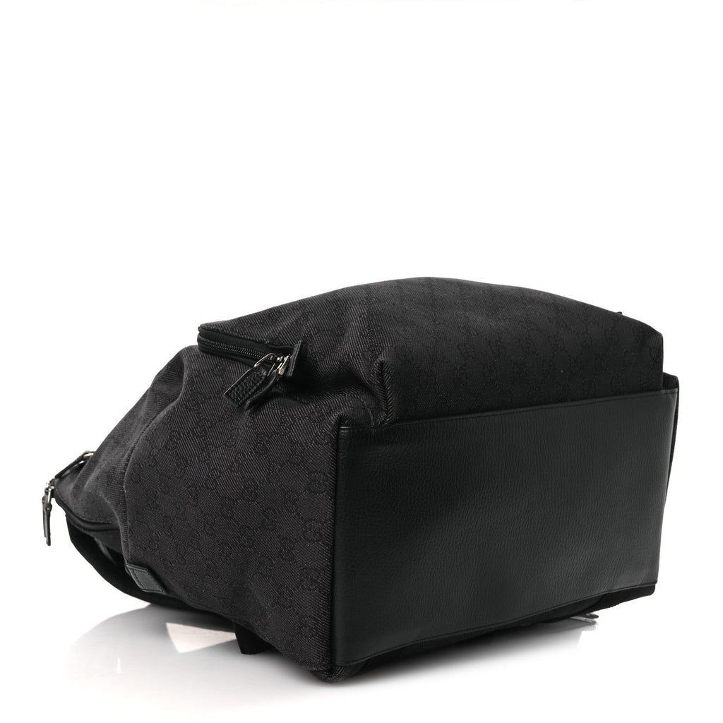 Denim Monogram Medium Backpack Black