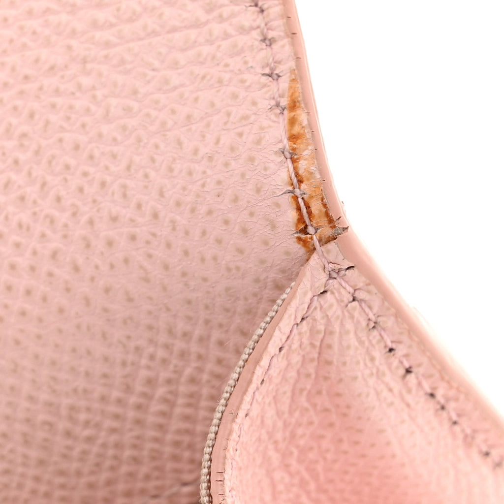 Hammered Calfskin Gancio Wallet On Chain Nylund Pink