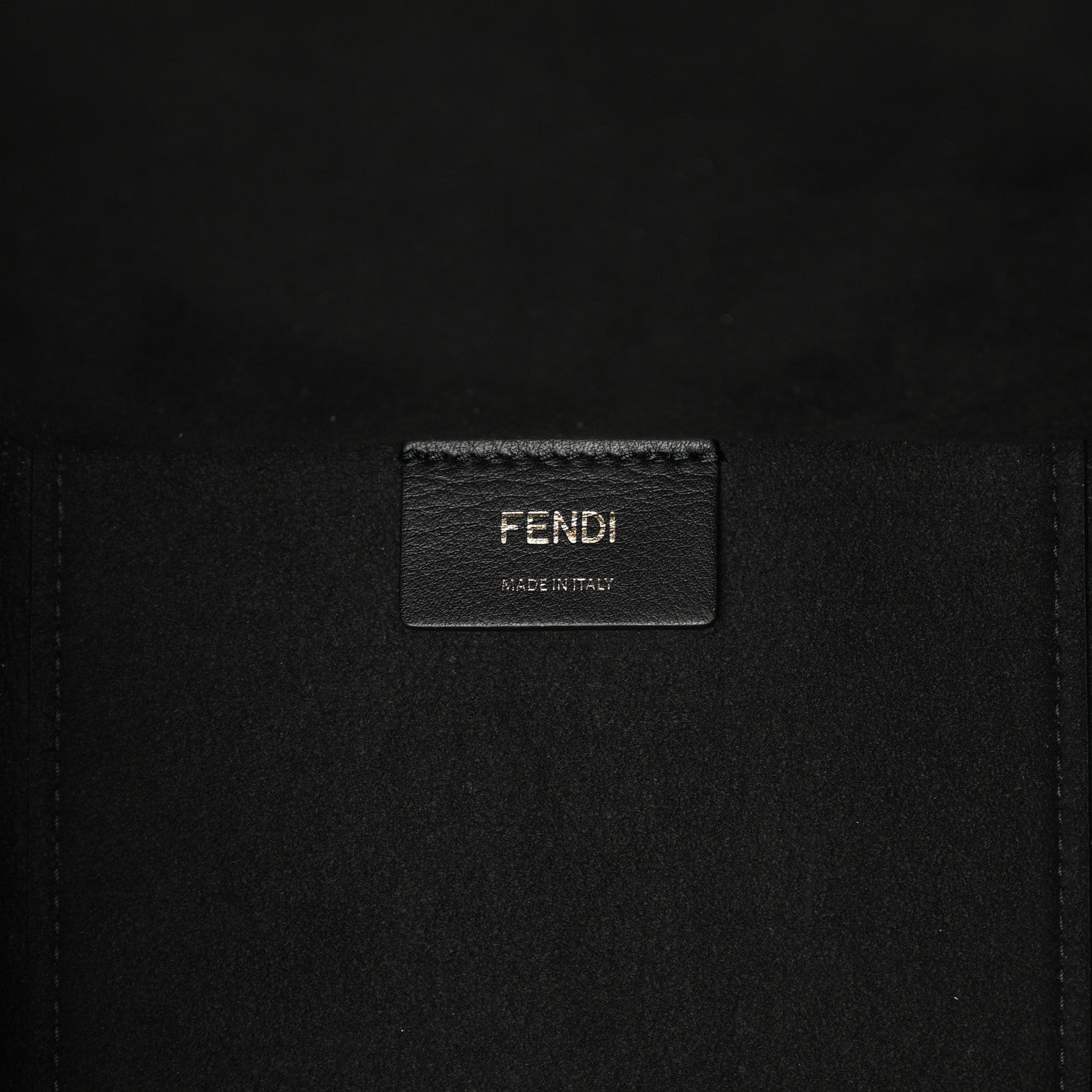 Vitello Plexiglass FF Embossed Medium Fendi Sunshine Shopper Tote Black