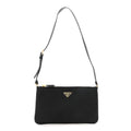 Re-Nylon Saffiano Raso Shoulder Bag Black