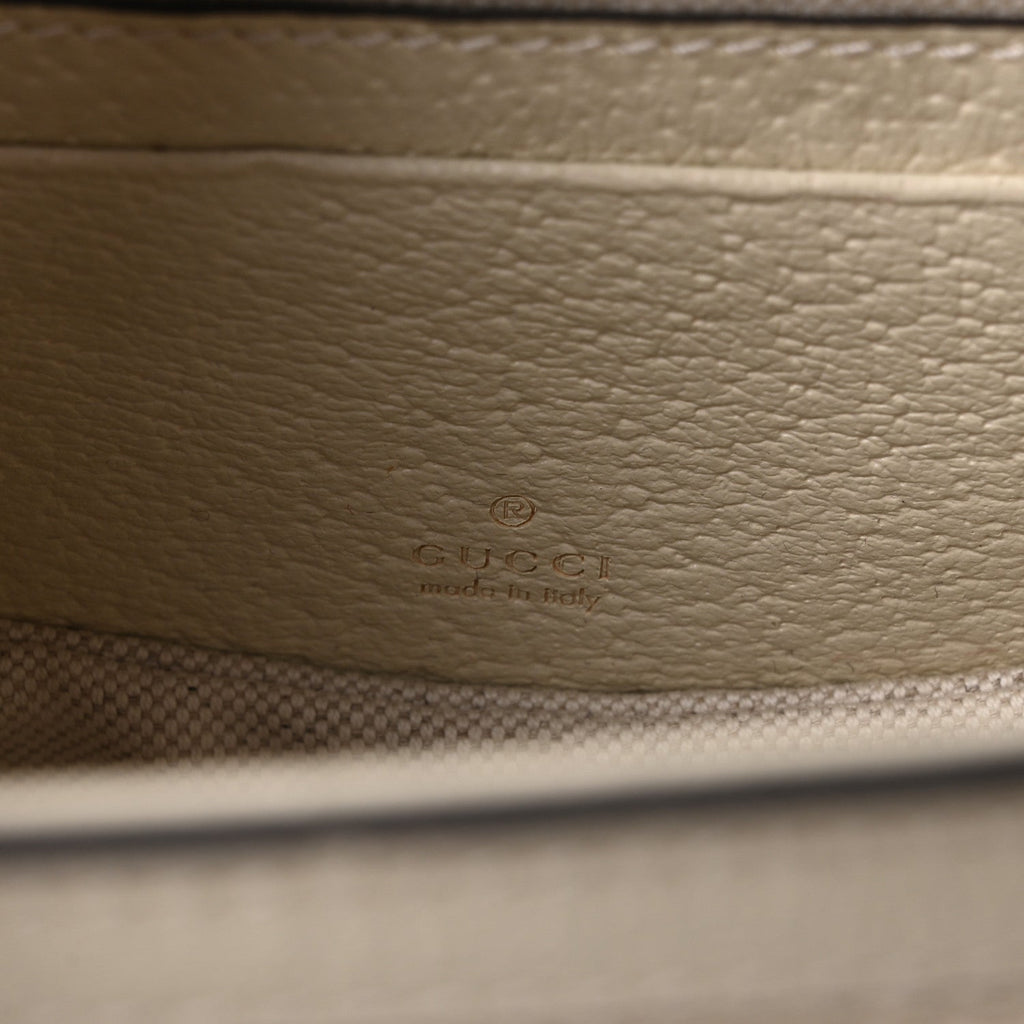 Monogram Jumbo GG Textured Dollar Calfskin Web Small Bamboo 1947 Top Handle Bag Off White