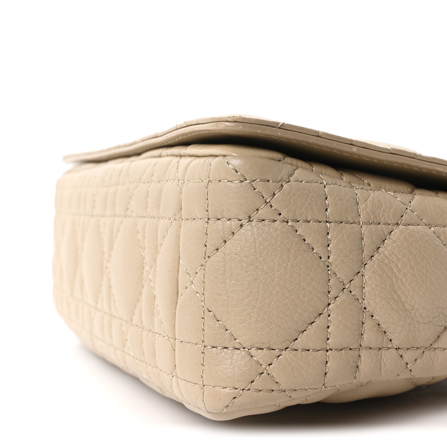Calfskin Cannage Small Caro Bag Beige
