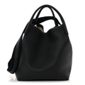 Grained Calfskin Large Bale Bag Navy Blue