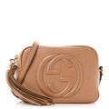 Pebbled Calfskin Small Soho Disco Bag Camelia