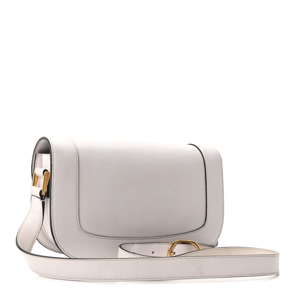 Smooth Calfskin Supervee Shoulder Bag Optic White