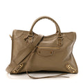Chevre Gold Metallic Edge Hardware City Beige Latte