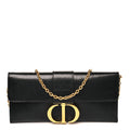 Calfskin 30 Montaigne Chain Pouch Black