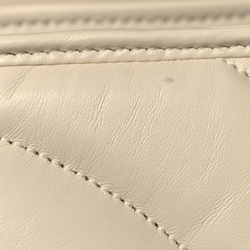 Nappa Matelasse Double G Studs Small Torchon GG Marmont Shoulder Bag Mystic White