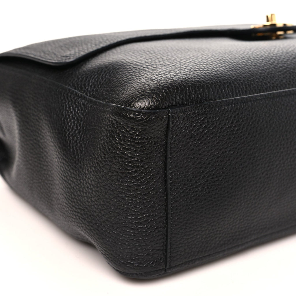 Grained Calfskin Souplissimo Maxi Flap Black