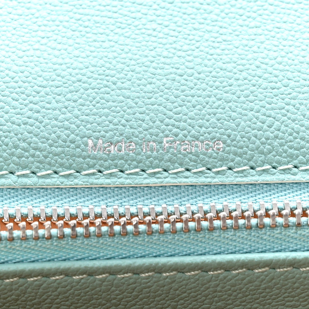 Grained Calfskin MM Brillant Satchel Light Blue