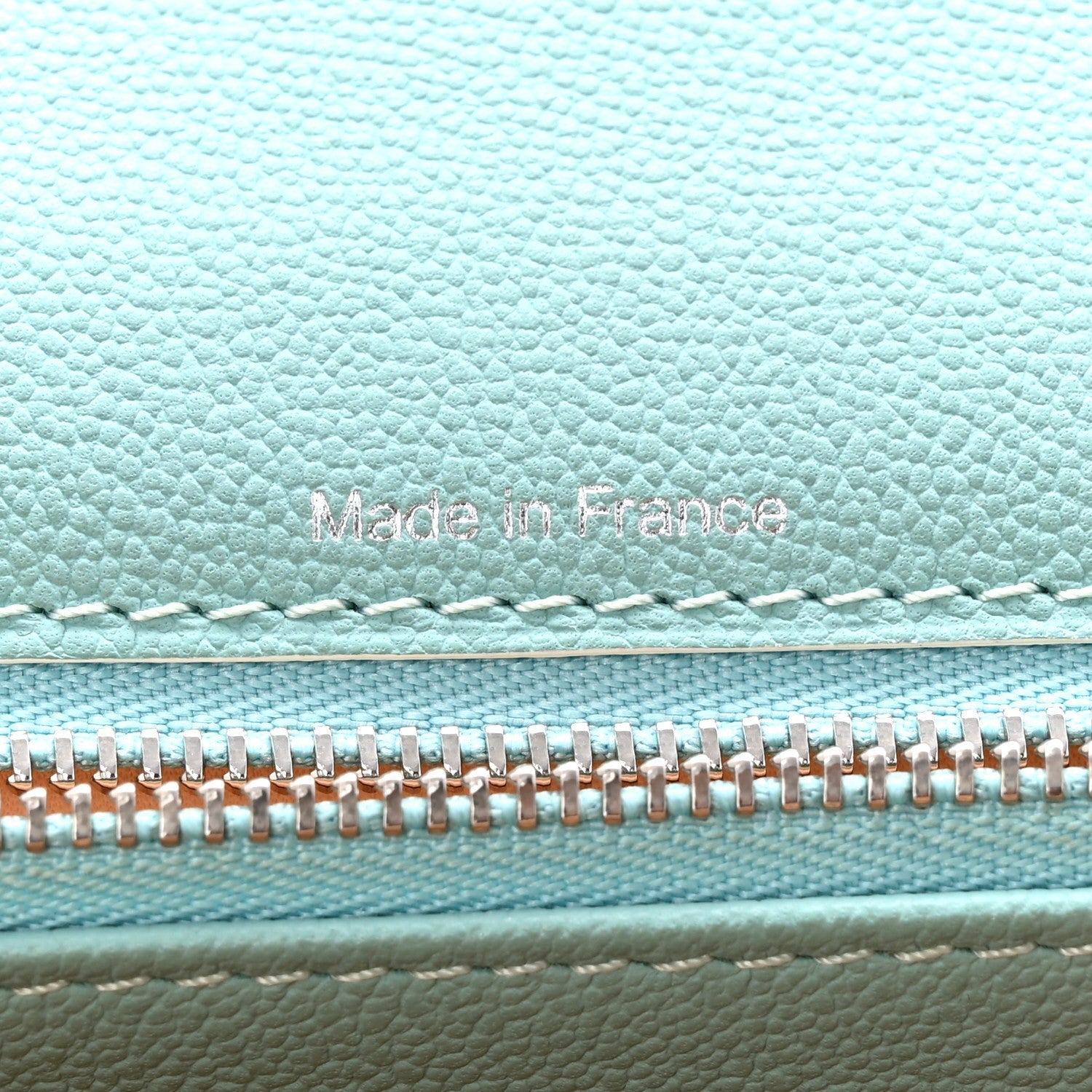 Grained Calfskin MM Brillant Satchel Light Blue