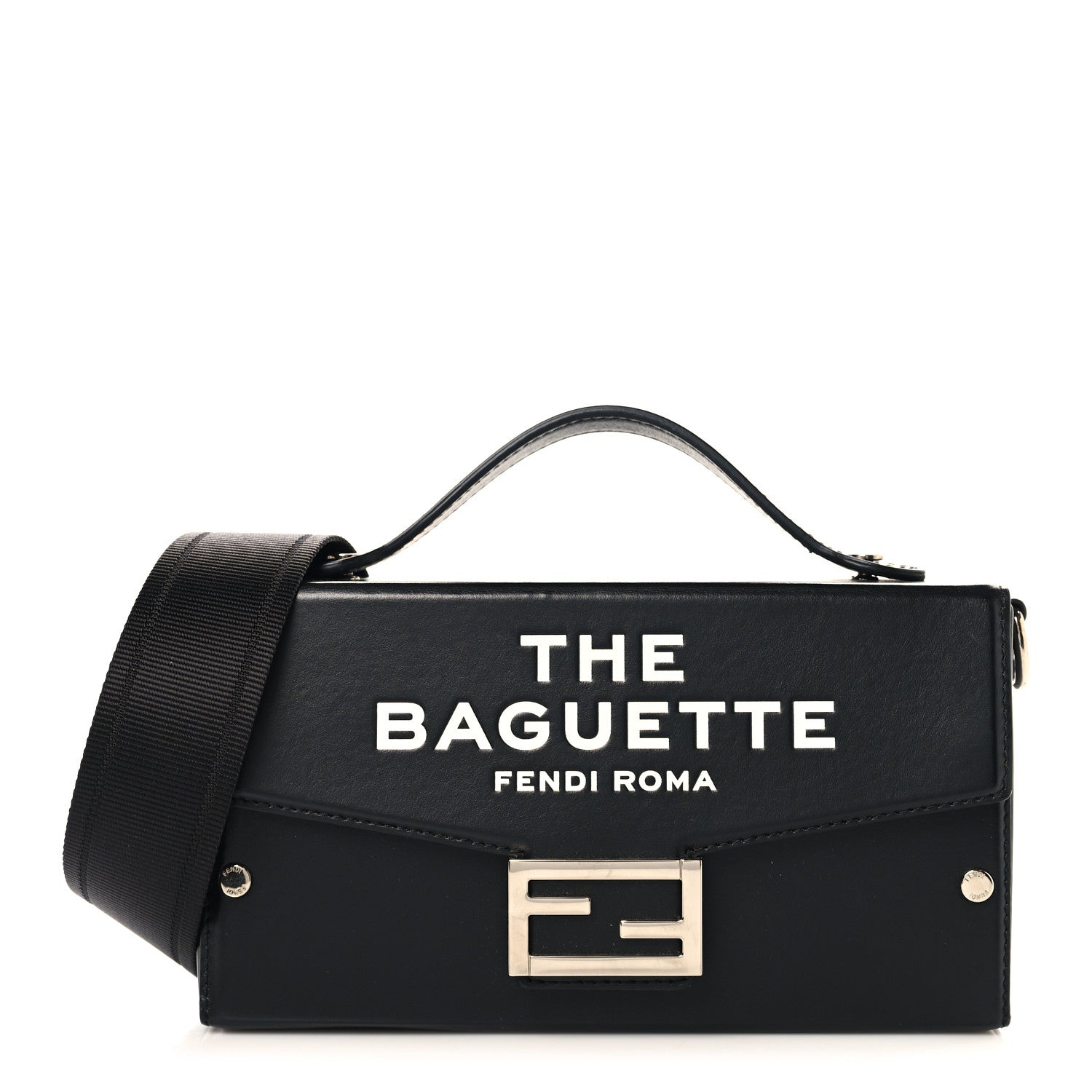 X MARC JACOBS Nappa Logo Baguette Soft Trunk Bag Black