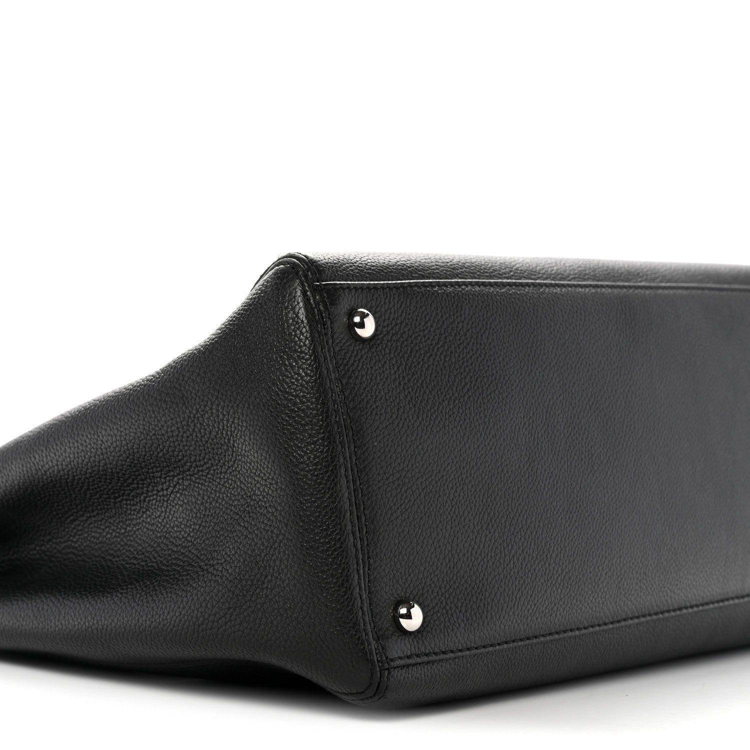 Calfskin Cerf Executive Shopper Tote Black