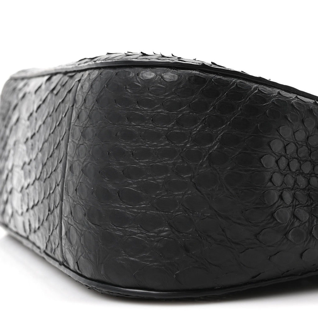 Snakeskin Crystal Mini T Bar Top Handle Black