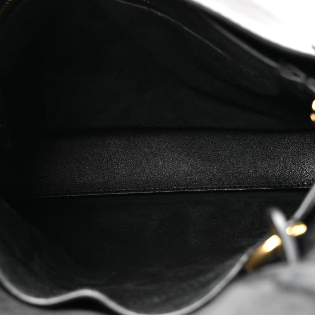 Silky Calfskin Small Ciao Ciao Black