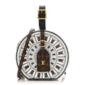 X FORNASETTI Calfskin Architettura Petite Boite Chapeau White Black