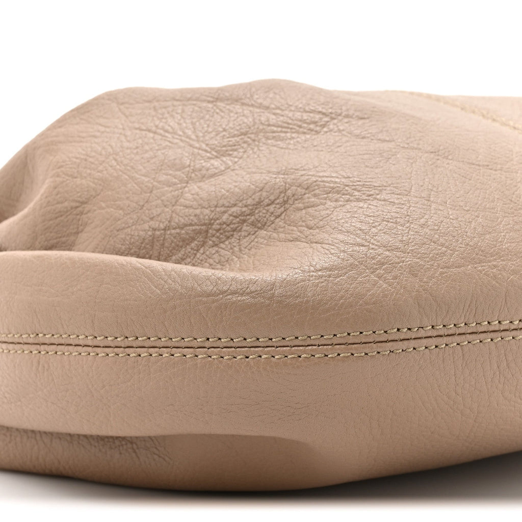 Grained Calfskin Small Bracelet Hobo Bag Woodrose