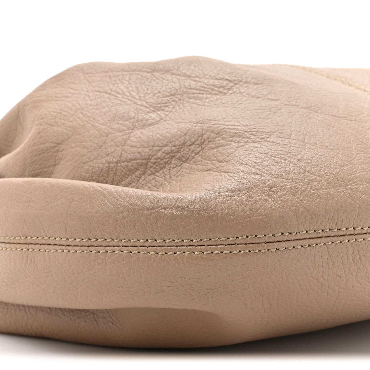 Grained Calfskin Small Bracelet Hobo Bag Woodrose