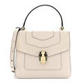 Calfskin Serpenti Forever Top Handle White