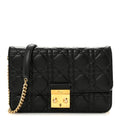 Lambskin Cannage Miss Dior Promenade Pouch Black