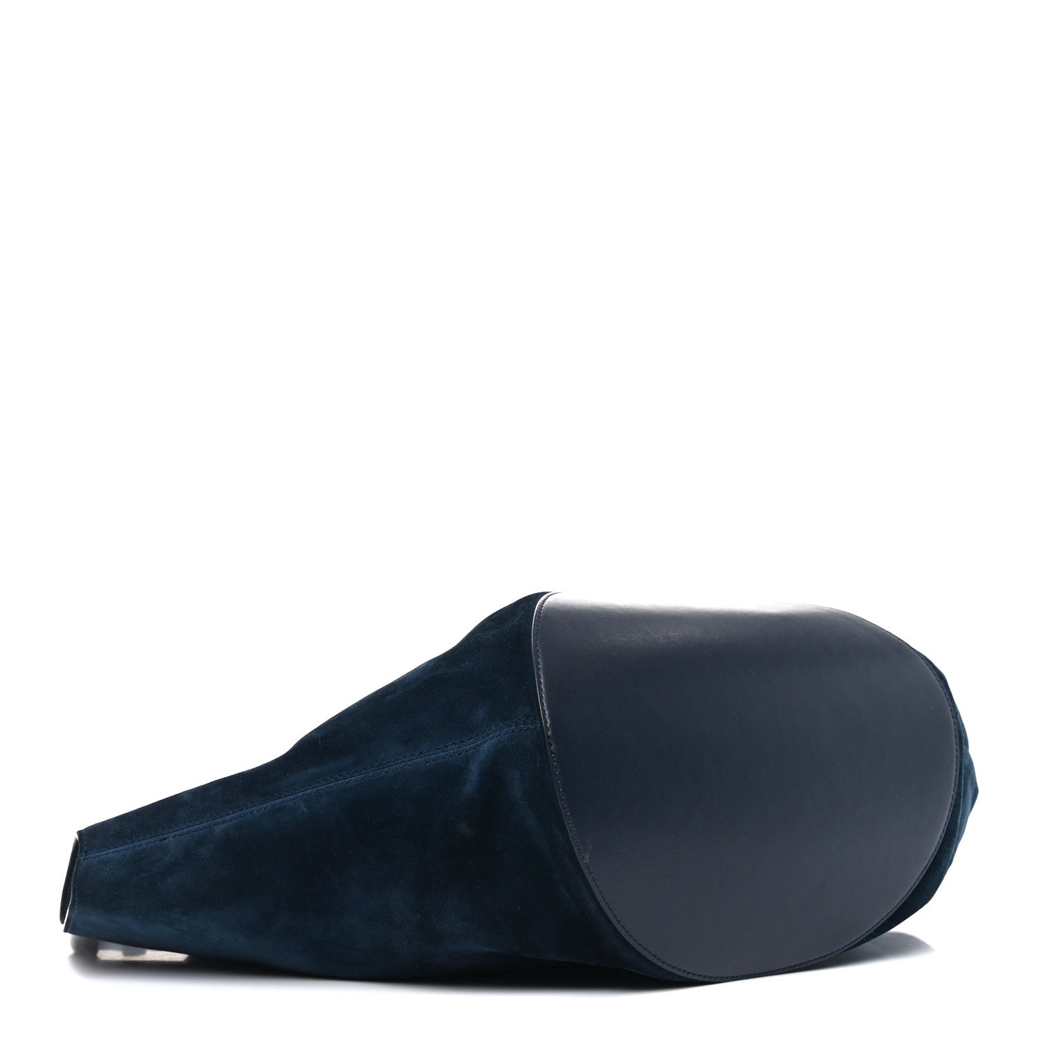 Suede Calfskin Medium Lotus Tote Midnight