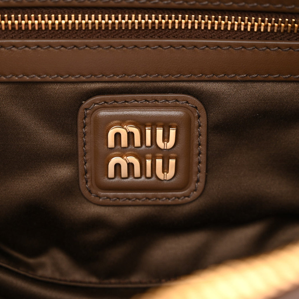 Calfskin Large Arcadie Top Handle Bag Tundra