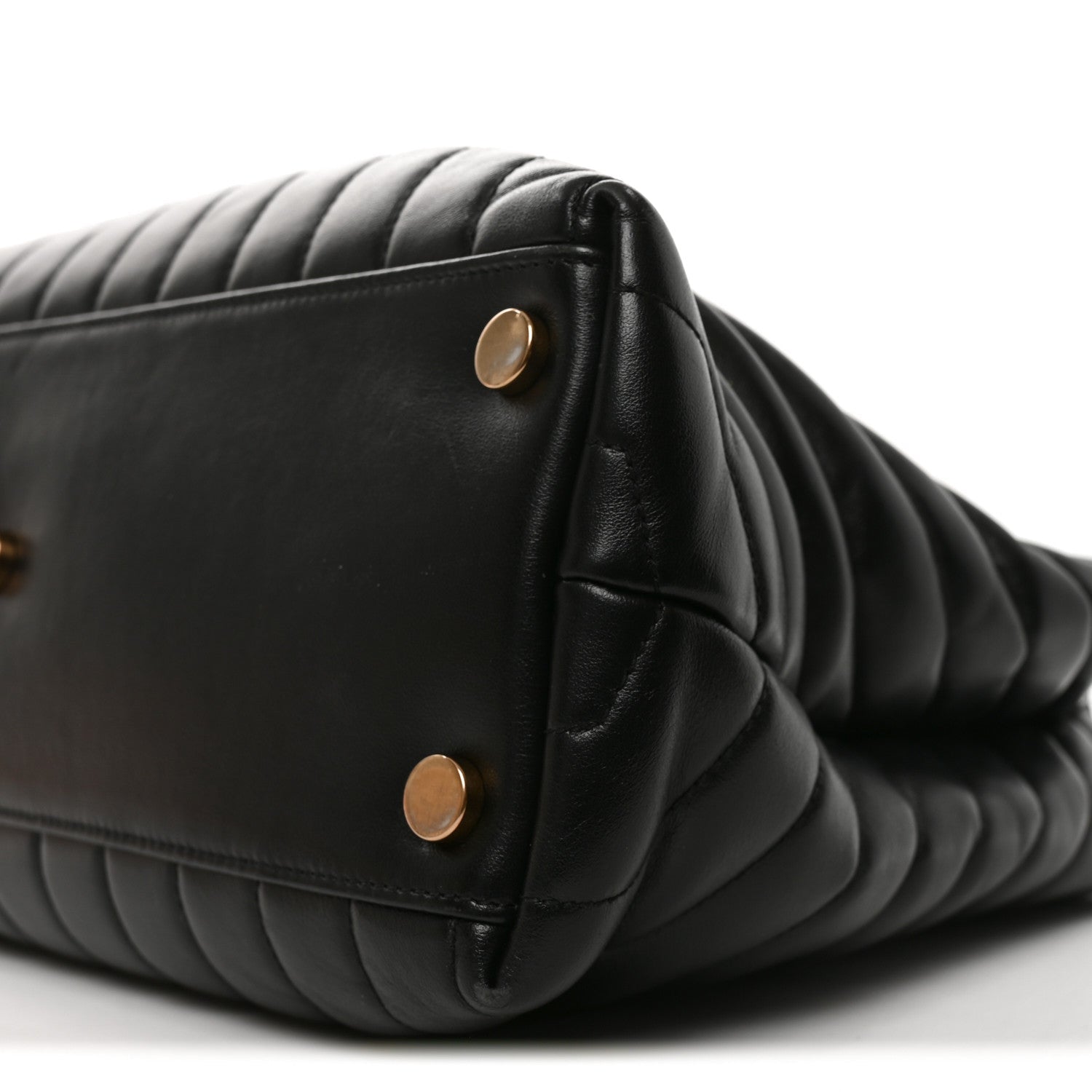 Calfskin Y Quilted Monogram Large Loulou Shopper Black
